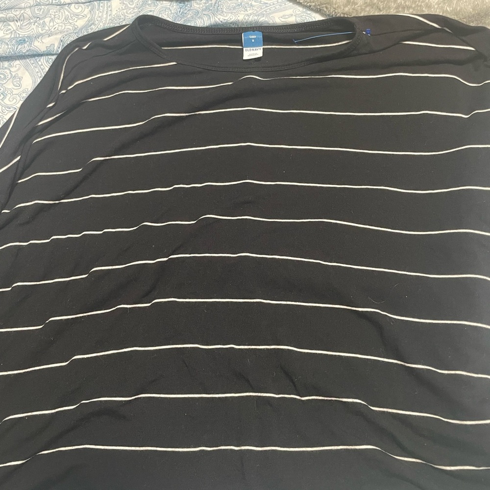 Old Navy Luxe Black and White Top